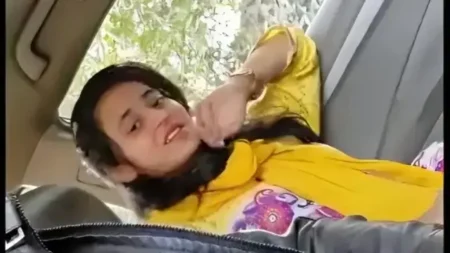 cute girlfriend sex in car